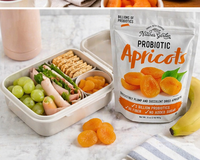 2 Pack Nature’s Garden Probiotic Apricots Plump Dried Fruit 32 oz No Added Sugar