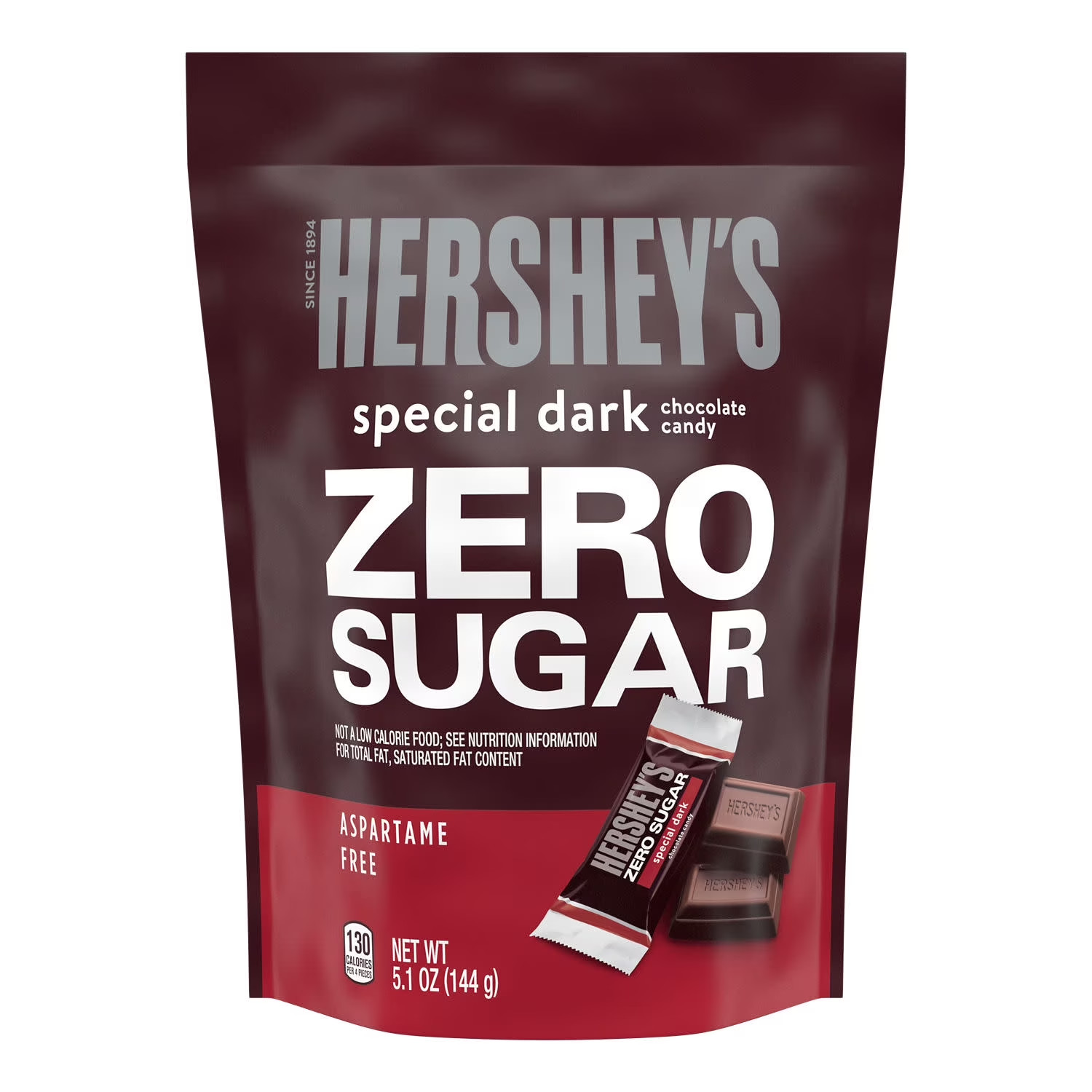 Hershey’s Special Dark Zero Sugar Chocolate Candy 5.1 oz Bag Sugar Free Chocolat