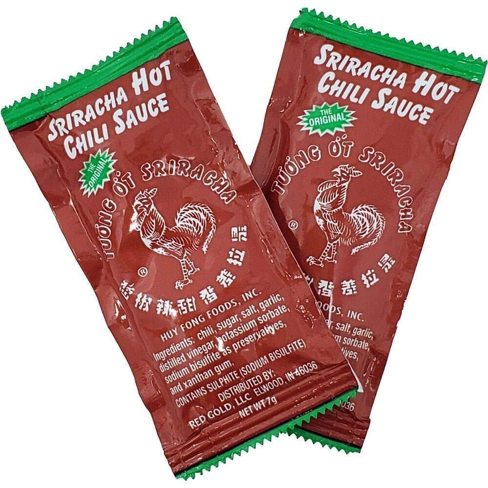 Sriracha Hot Chili Sauce Packets, On-The-Go Packet, 7 25 Count (Pack of 1)