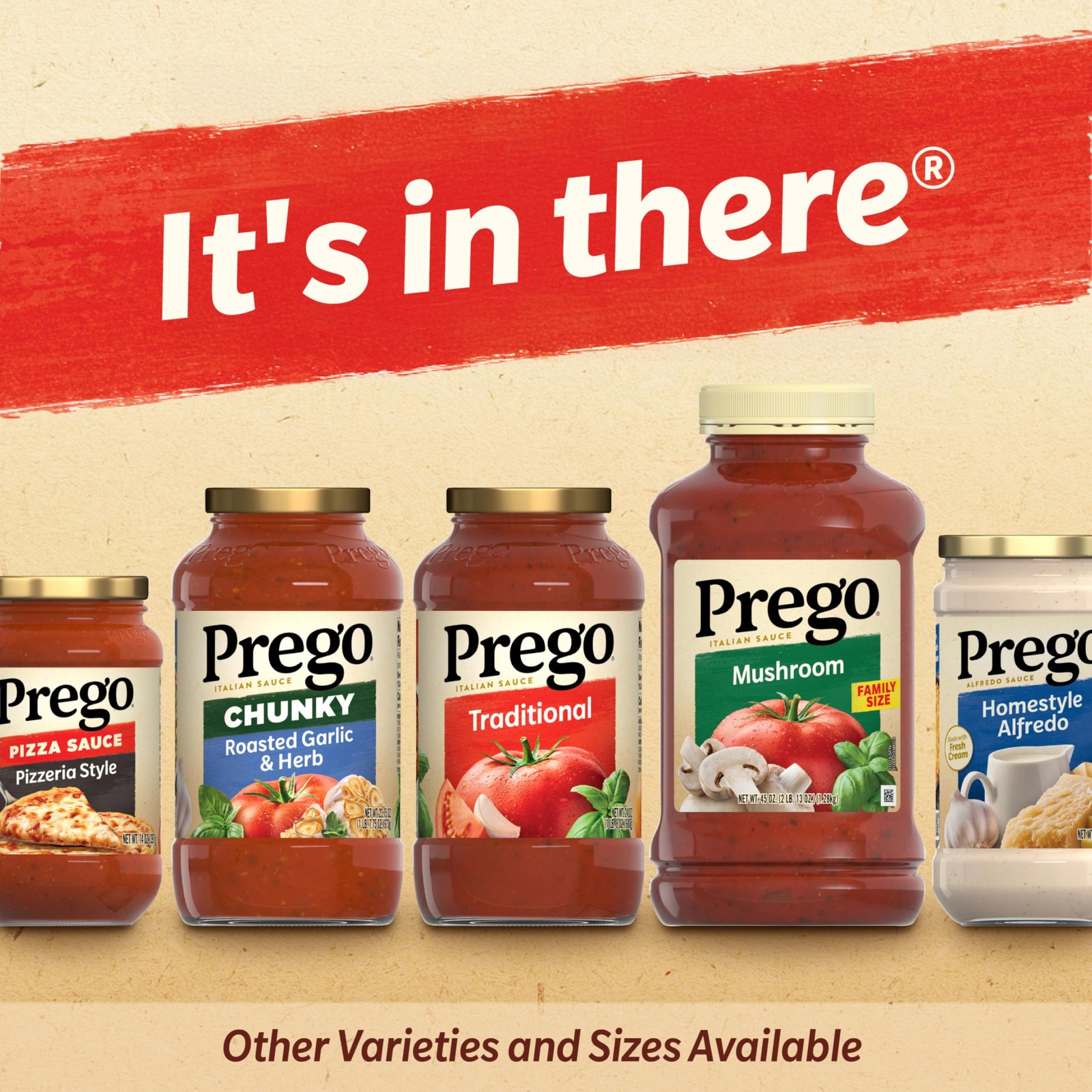 Prego Roasted Garlic and Herb 45 Ounce (Pack of 6), & Herbs