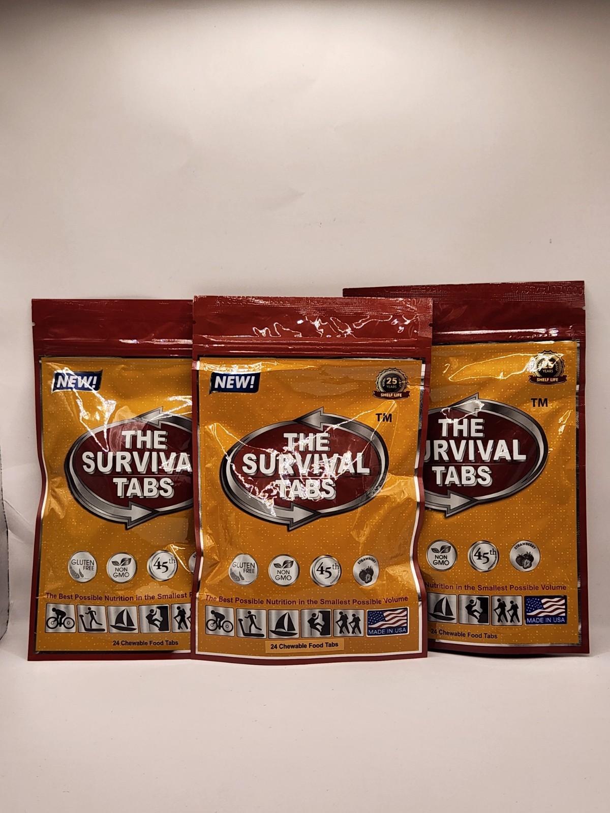 6 days Emergency survival food tabs none-GMO gluten-free 25 years shelf life