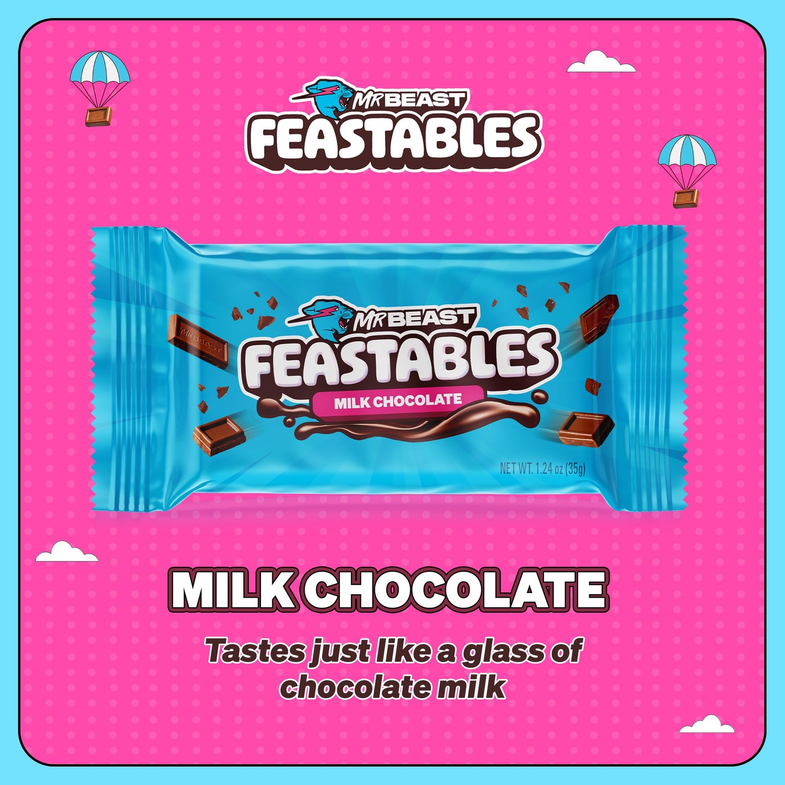 Milk Chocolate Bars, Fairtrade Cocoa Snacks for Gifts or Desserts, 24 Count