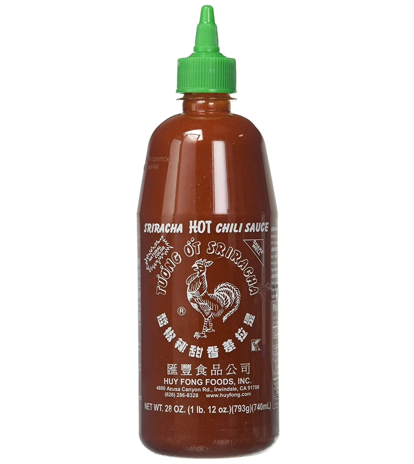 Huy Fong foods, sriracha hot chili Sauce bottle, large 28oz (793g)