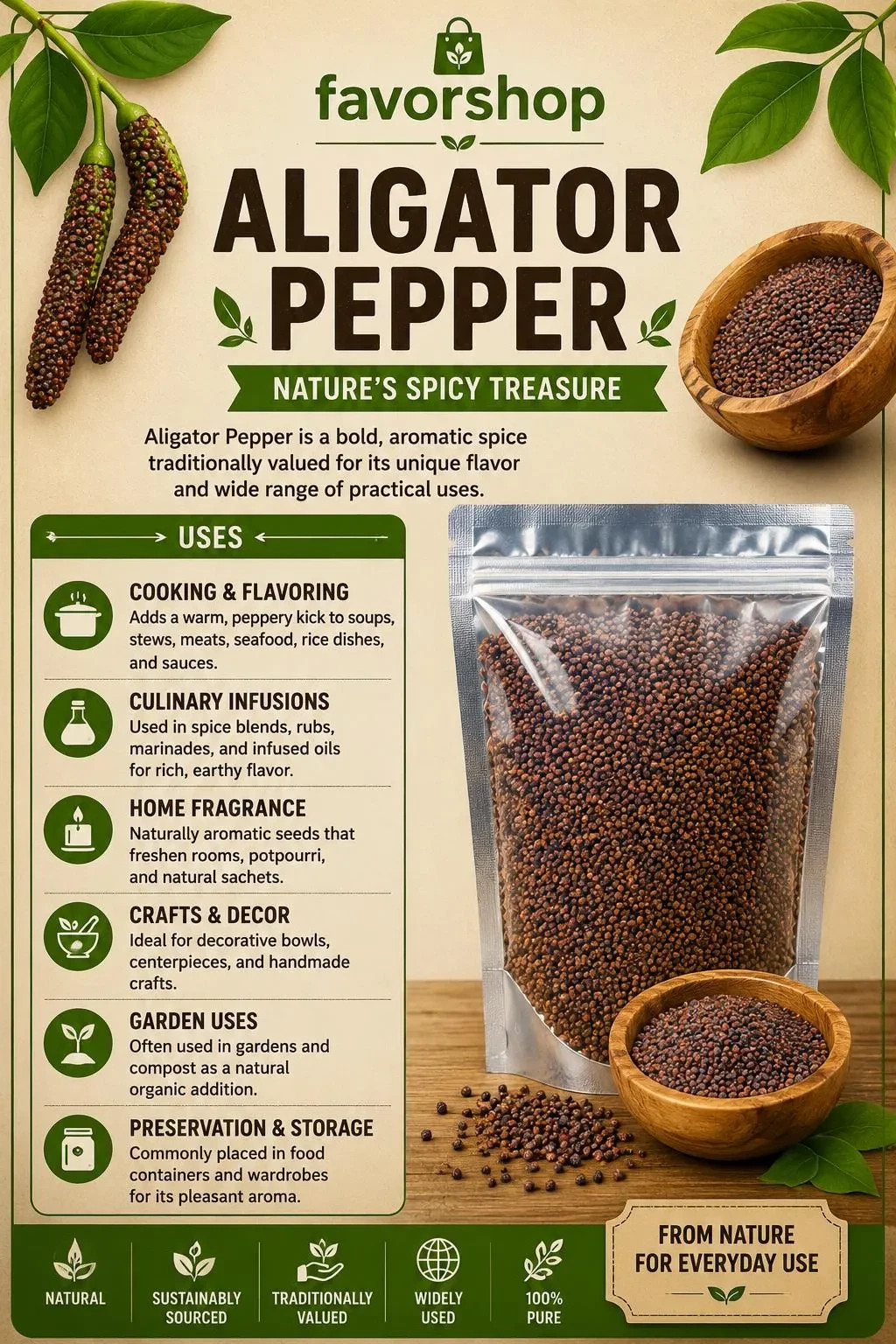 Alligator Pepper Seeds | Aframomum Melegueta | Grains of Paradise