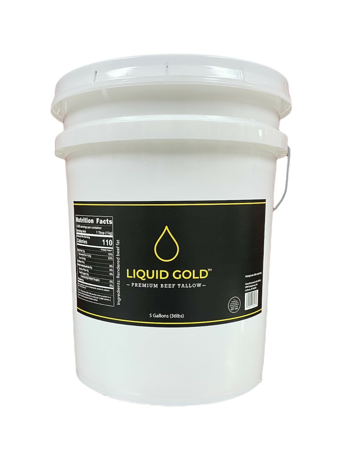 PREMIUM BEEF TALLOW – LIQUID GOLD 36LBS/576OZ