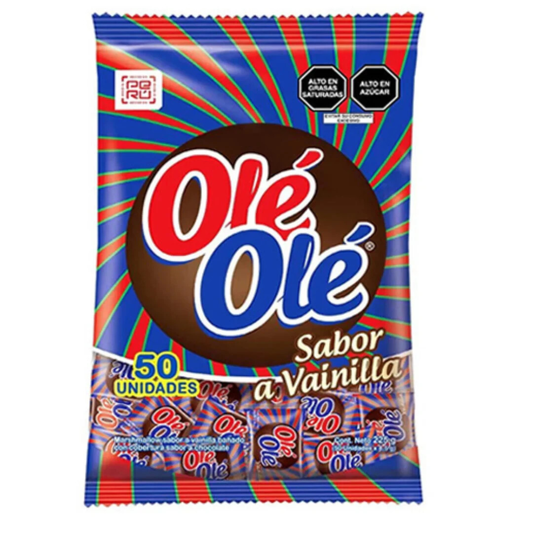 MALVAVISCOS OLE OLE BOLSA sabor a vainilla x 50 unidades PACK X 2