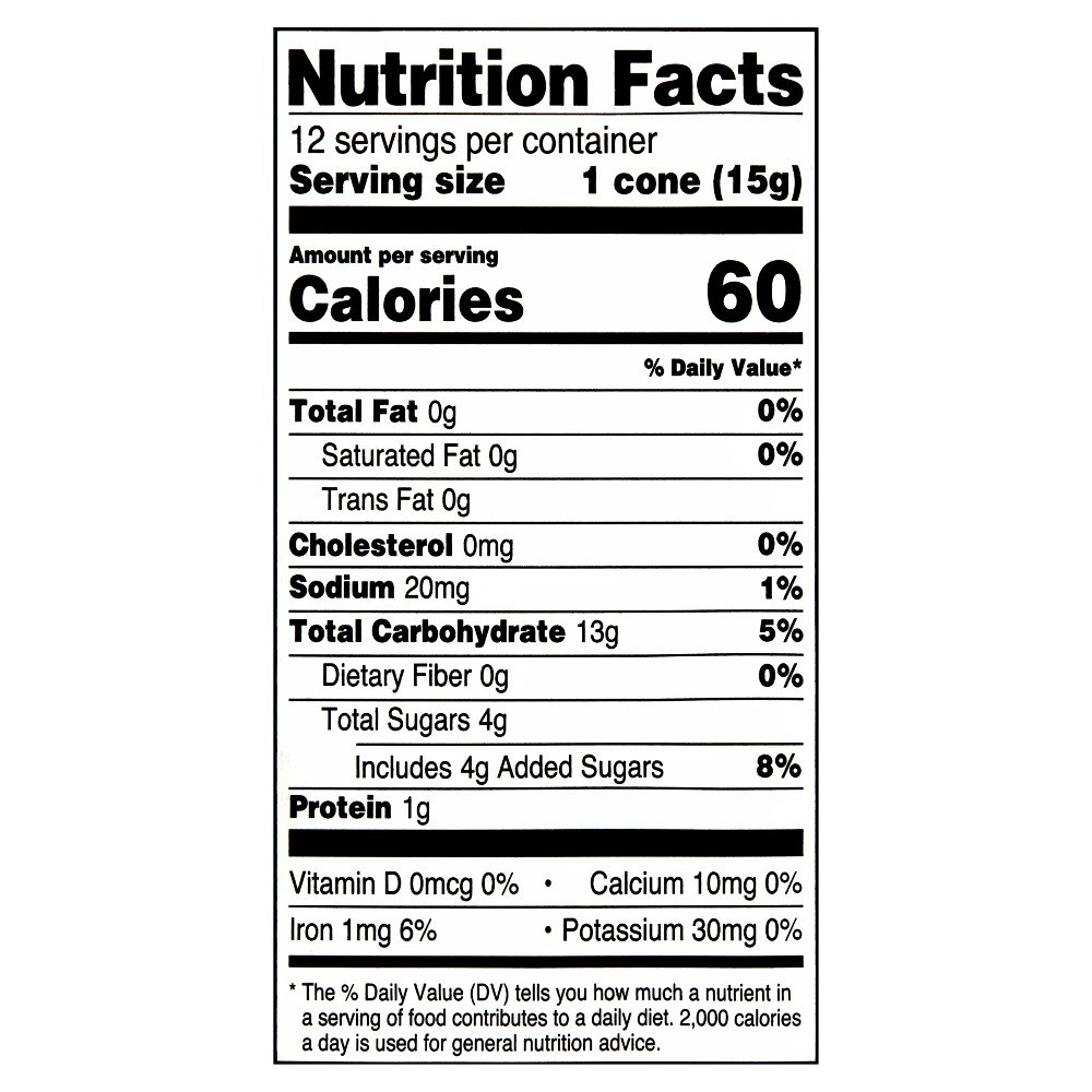 Sugar Cones 5 oz 12 Count Pack of 4