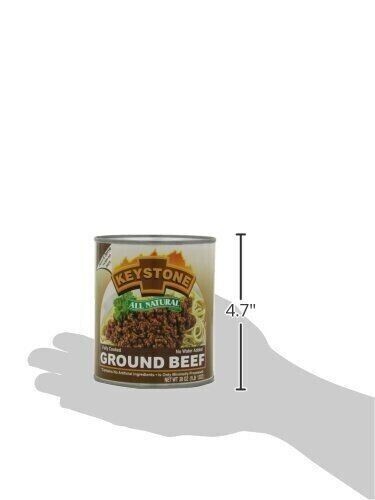 24Can-Keystone Meats All Natural Ground Beef Fully Cooked 28oz No Preservatives✅