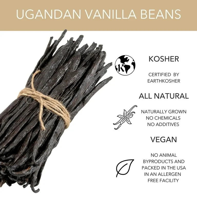 Vanilla Beans Planifolia Grade A, For Extract 1 Pound (16 OZ) ORGANIC