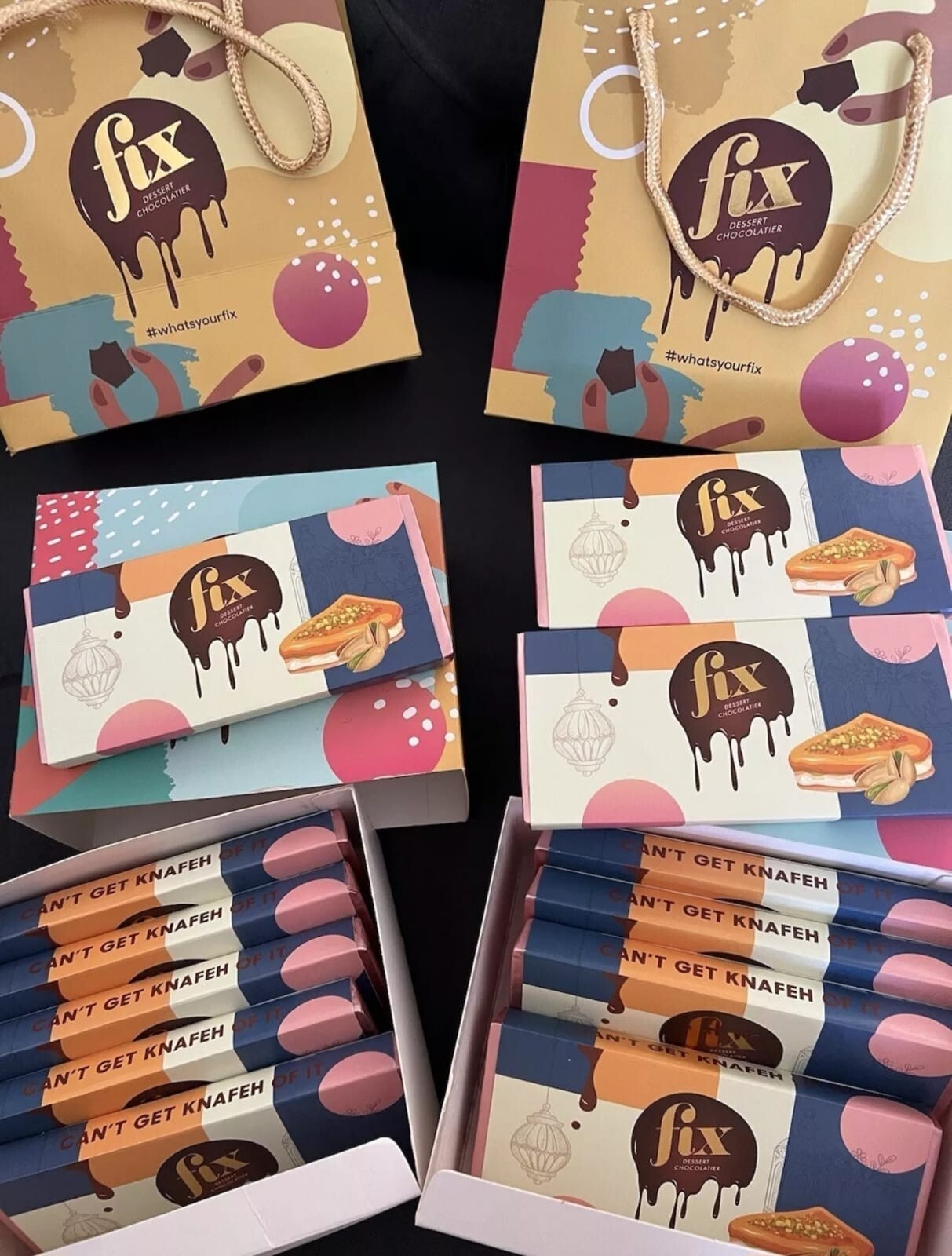 Fix Dubai Viral Kunafah Chocolate Pack Of 5, FIX Can’t Get Knafeh of It Chocolat