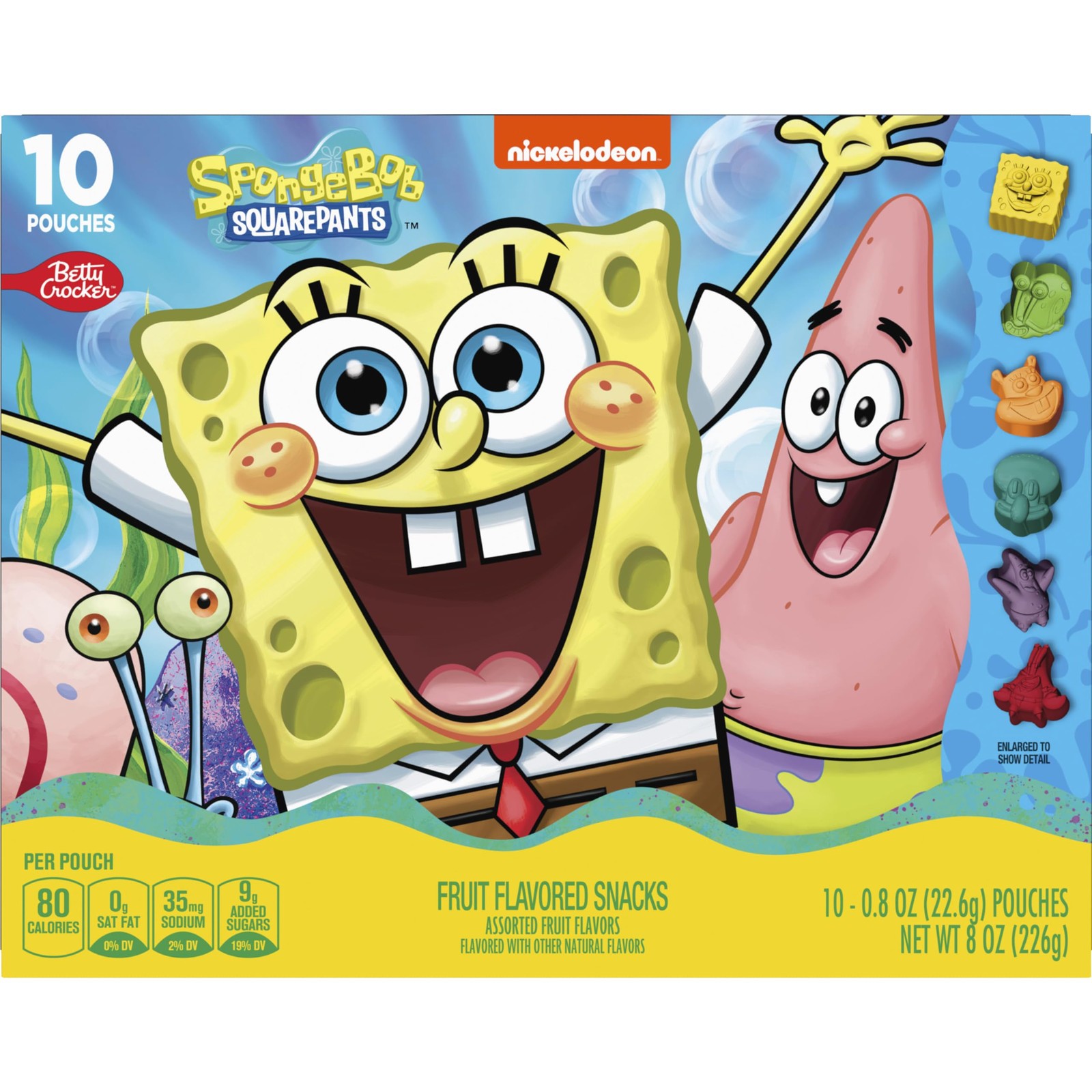 Nickelodeon SpongeBob SquarePants Fruit Flavored Snacks, 10 Count (Pack of 1)