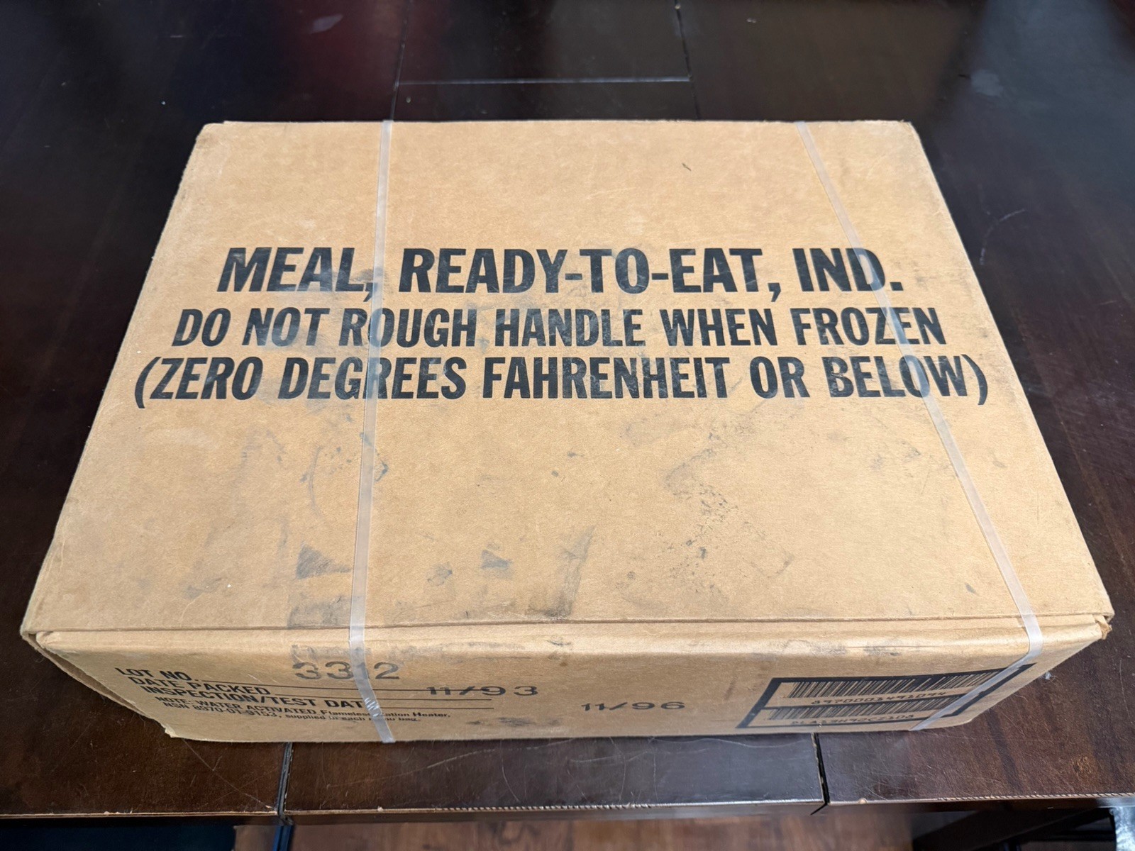 Vintage So-Pak-Co Meal Ready-To-Eat MRE Case 12 Meals 1993 USA DLA13H92CZ103
