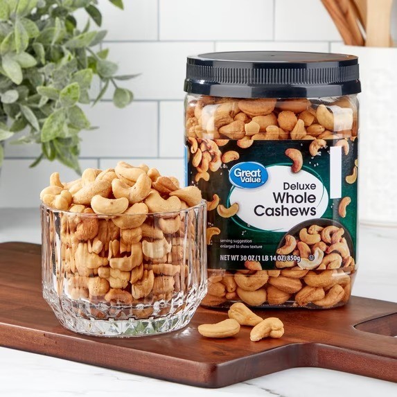 Great Value Deluxe Whole Cashews, 30 oz. (New)