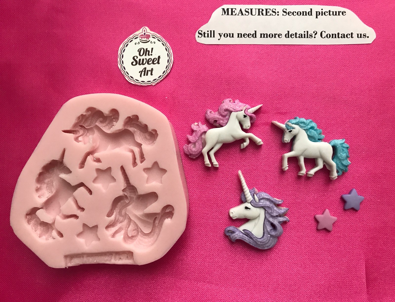 UNICORNS, UNICORN , animal Silicone Mold Food Cake Decoration soap molds FDA