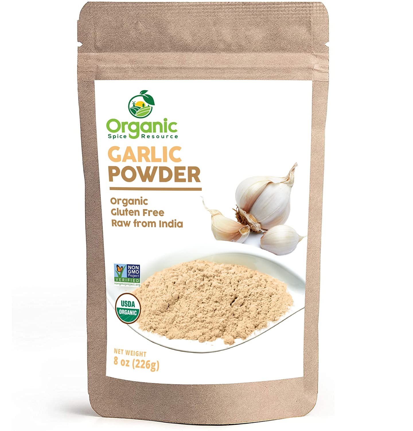 Organic Garlic Powder | 8 oz (226g) | USDA Organics and 8 Ounce (Pack of 1)