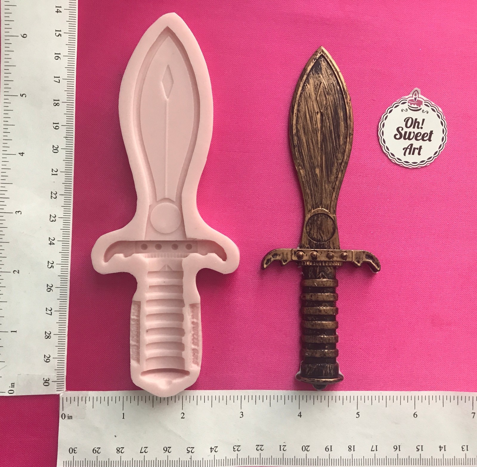 PIRATES KNIFE Silicone Mold Food Cake Decoration toppers soap cupcakes FDA