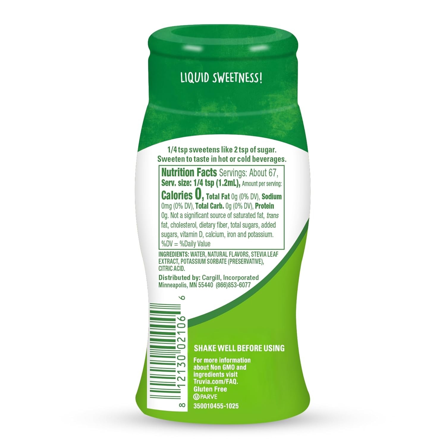 Stevia Leaf Zero Calorie Sugar Free Liquid Sweetener 2.7 Fl Oz Original Size
