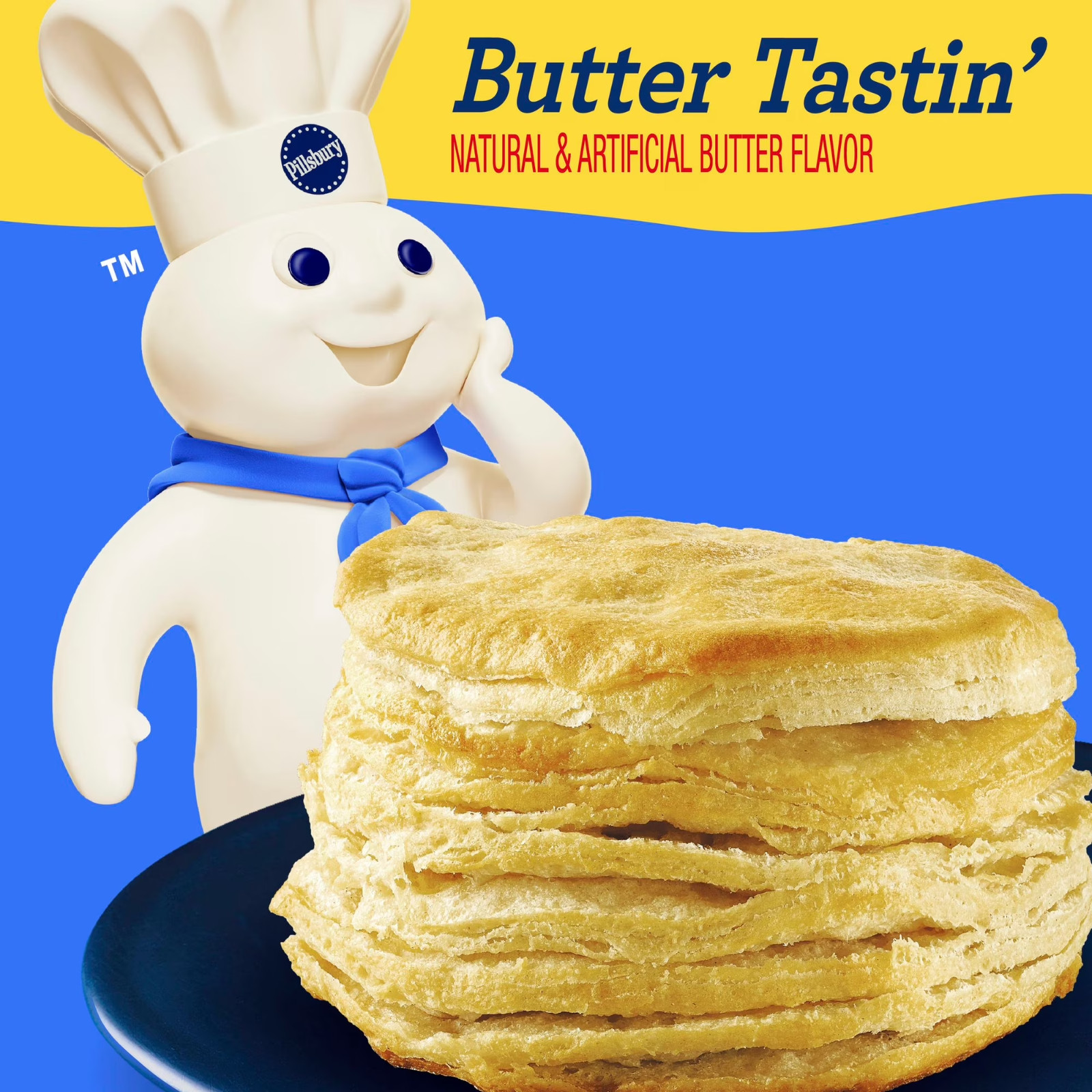 Pillsbury Flaky Layers Butter Tastin’ Canned Biscuits, 5 Count, 6 oz