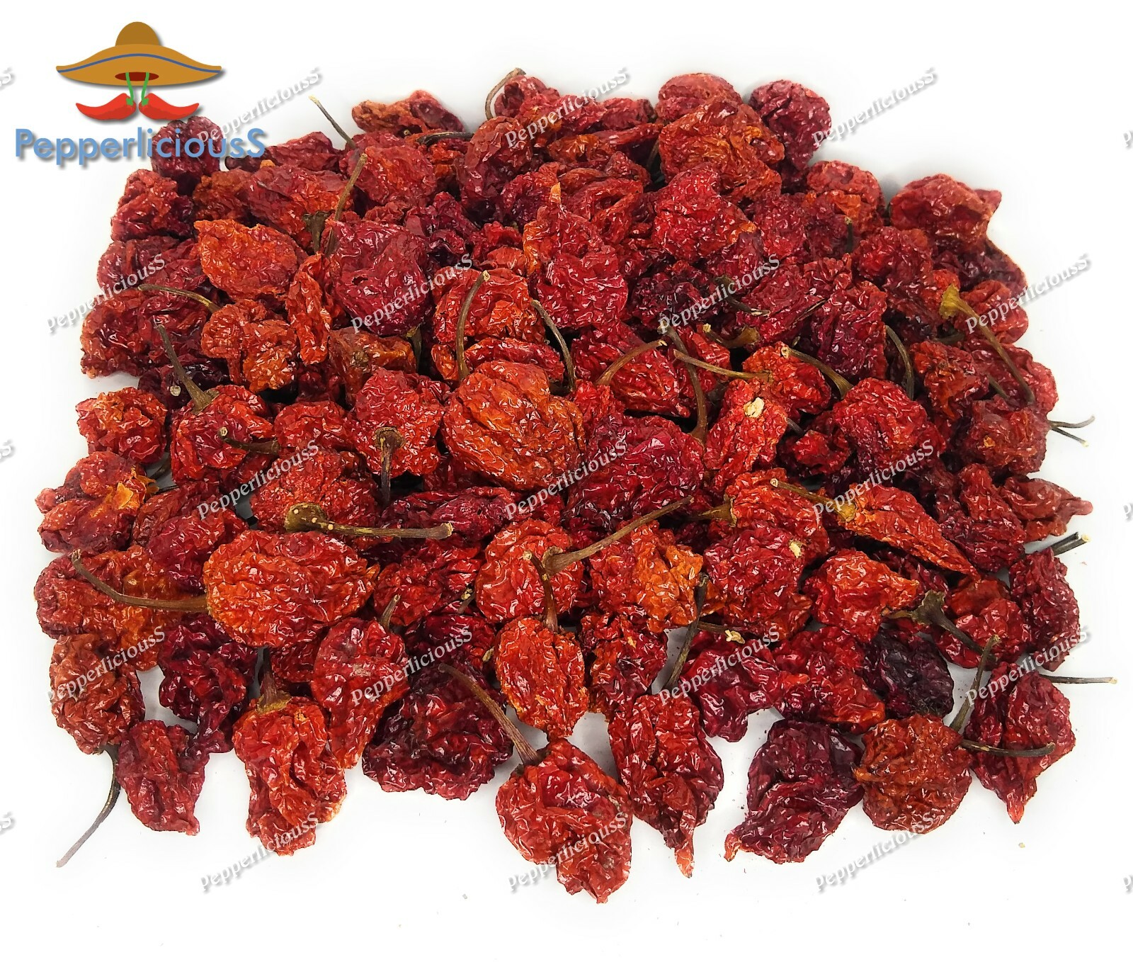 REAPER X 50 WHOLE DRIED PEPPER PODS ~33% hotter than standard Carolina Reaper