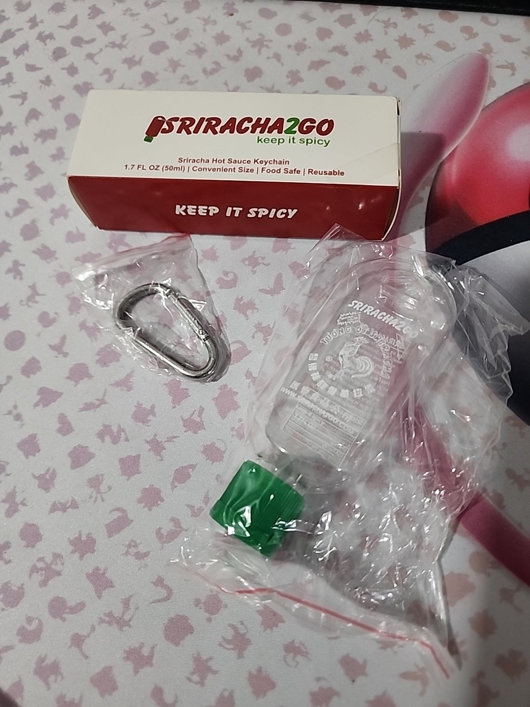 Sriracha Hot Sauce Mini Dispenser Keychain 1.7Oz Sauce Not Included SRIRACHA2GO