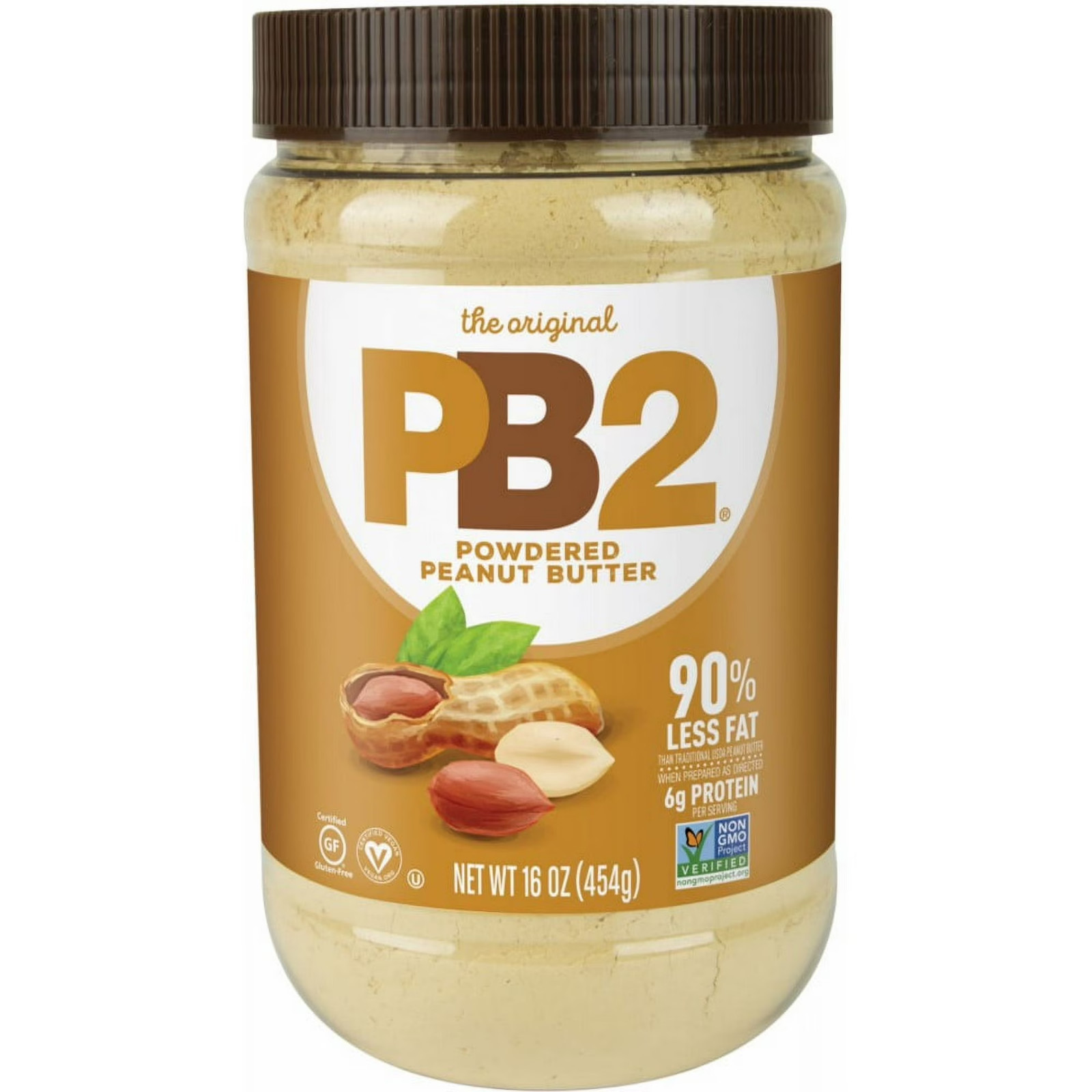 PB2 Powdered Peanut Butter 16 Oz High Protein Low Fat Gluten Free Keto Friendly