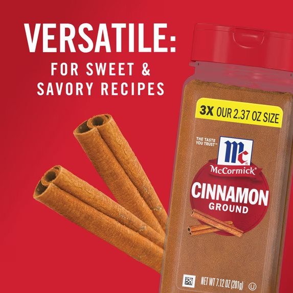 McCormick Kosher Ground Cinnamon, 7.12 oz Bottle….