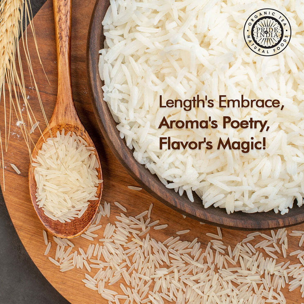 Extra Long Indian White Basmati Rice – Naturally Aged Aromatic Grain Jar
