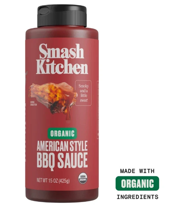 Smash Kitchen Organic American Style BBQ Sauce 15 oz Bottle Gluten Free