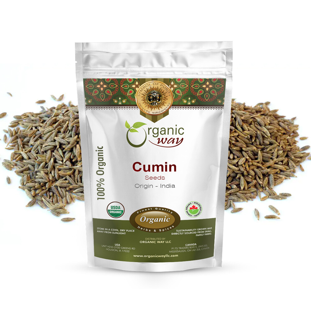 Organic Way Cumin / Jeera Seeds Whole – Organic, Kosher & USDA Certified