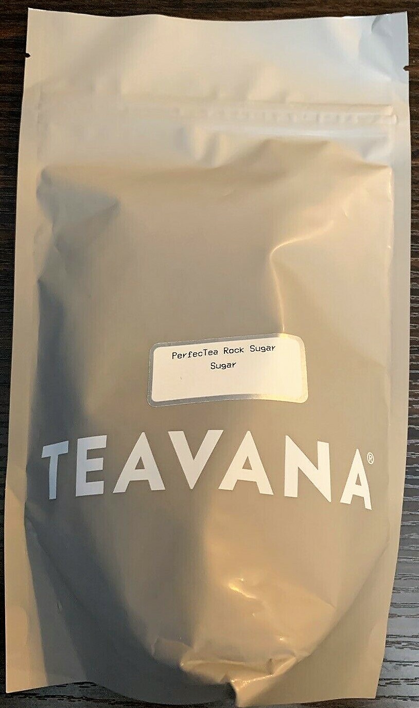 🍭 NEW! FRESH SEALED GRAY 8 OZ TEAVANA BAG BELGIAN ROCK SUGAR 1/2 POUND BAG 🍭