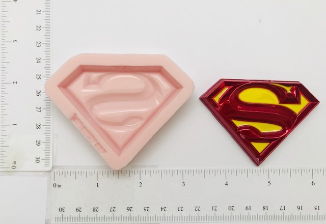 SUPERMAN LOGO , toppings Silicone Mold Food cake Decoration Cupcake (FDA)