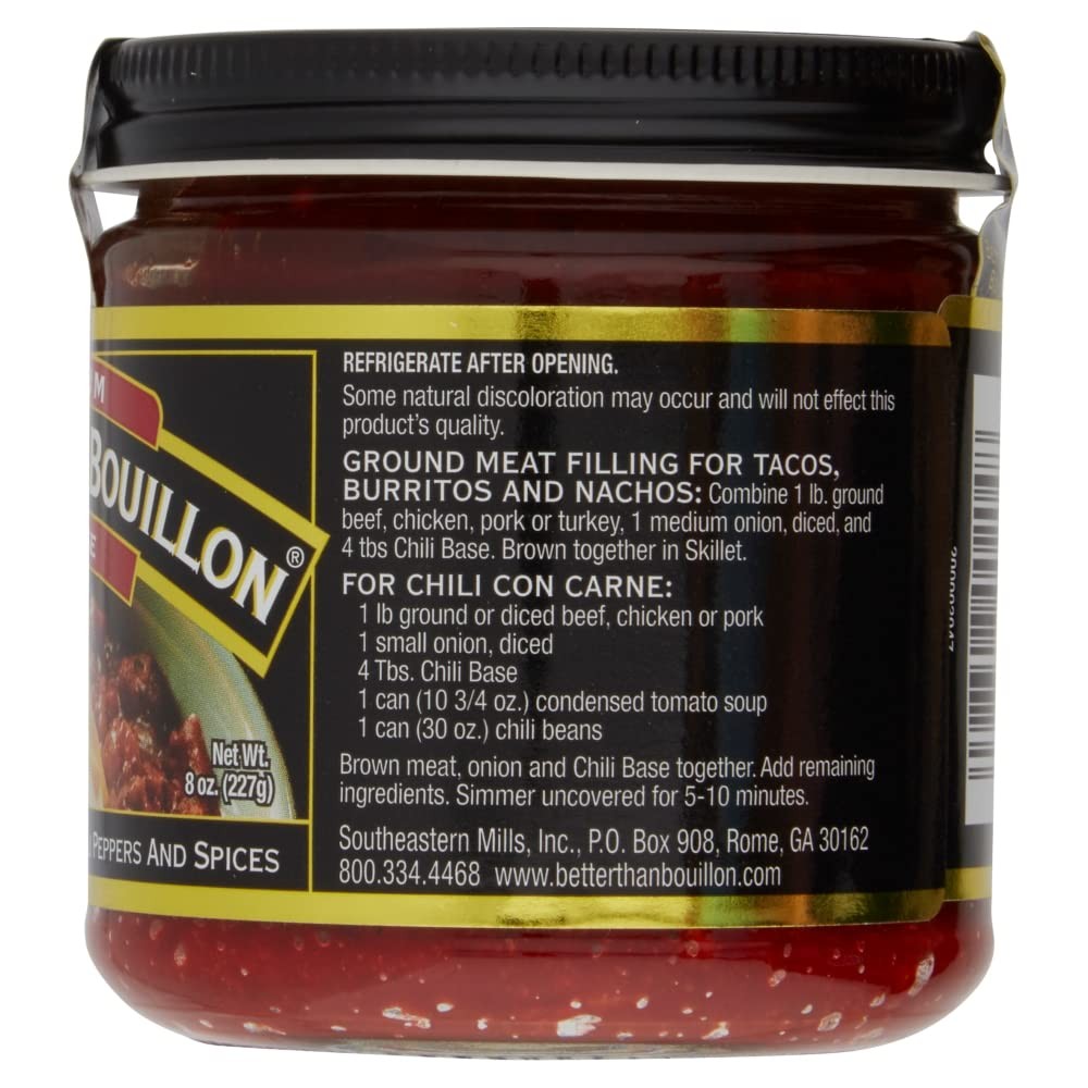 Better Than Bouillon Chili Base, Made from Select Roasted 8 Ounce (Pack of 1)