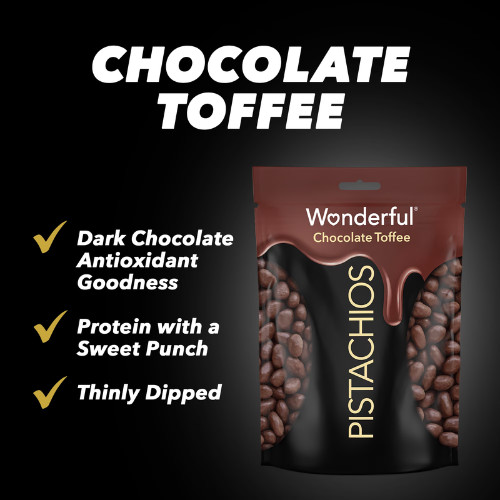 Wonderful Pistachios Chocolate Toffee, 4 Ounce Resealable Bag-free shipping…
