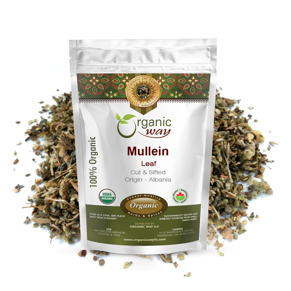 Organic Way Mullein Leaf Cut & Sifted – Organic, Kosher & USDA Certified