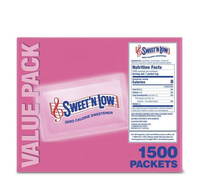 Sweet’N Low Zero Calorie Sweetener Value Pack, 1500 count, 53 oz