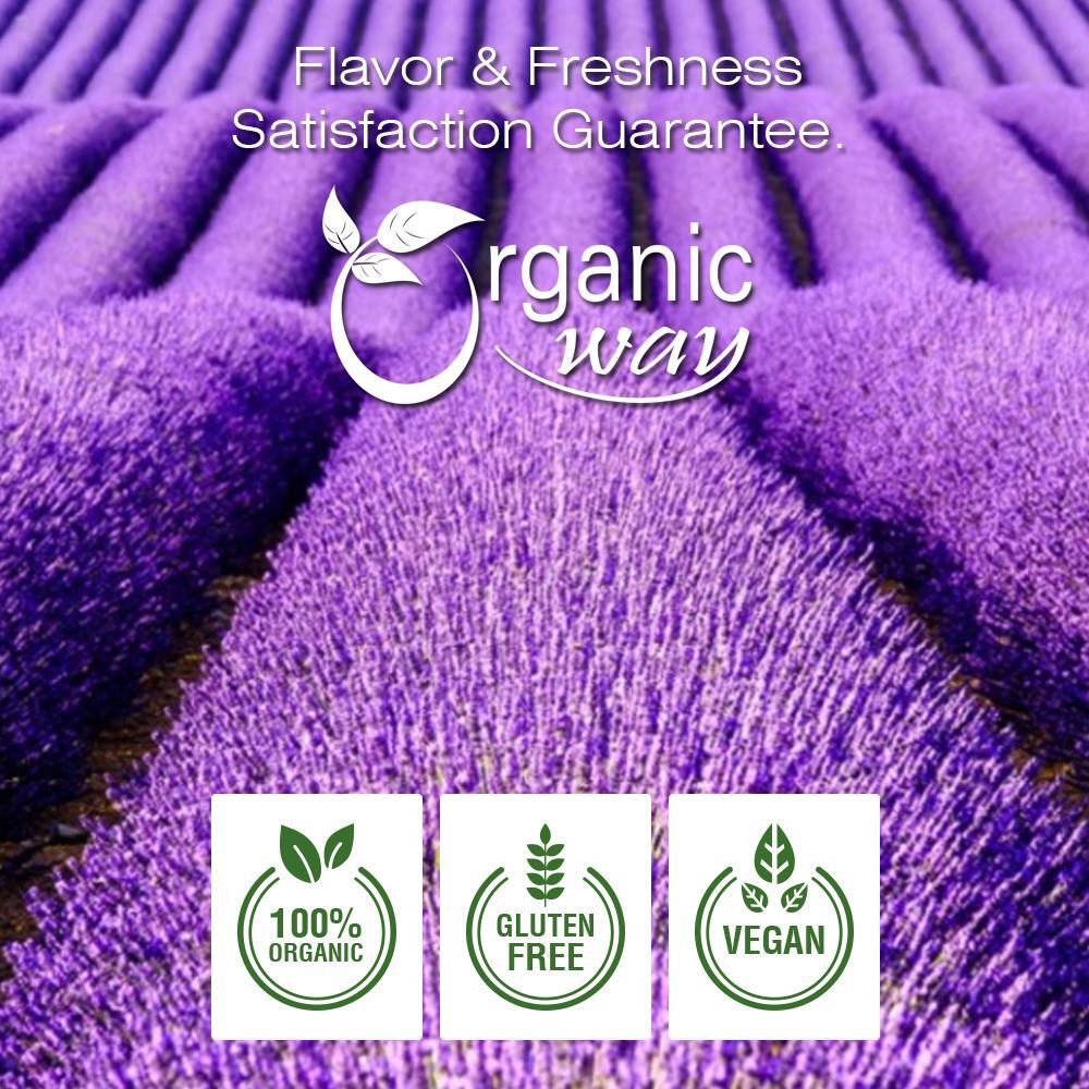 Organic Way Dried Lavender Flower Buds Whole – Organic, Kosher & USDA Certified