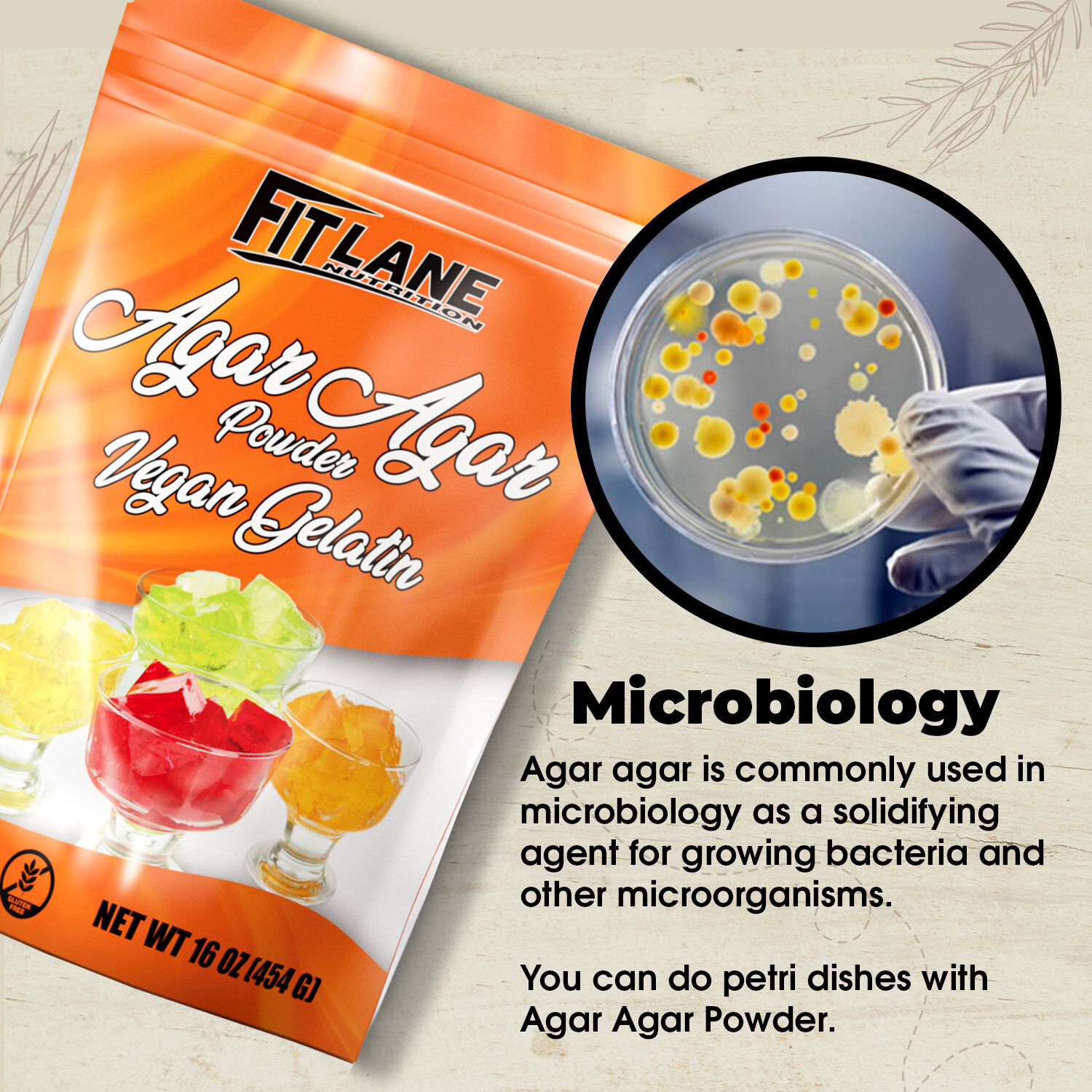 Agar Agar Powder. Vegan (Vegetarian) Gelatin. Non GMO, Gluten Free 8 oz Bag
