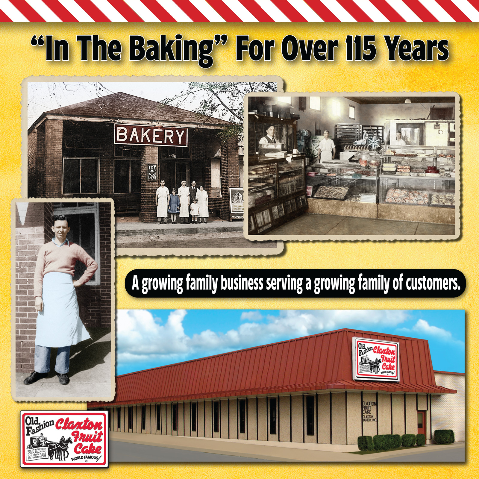 Claxton Fruit Cake 2-1 Lb. DARK – Shipped Direct From Claxton Bakery, Inc.