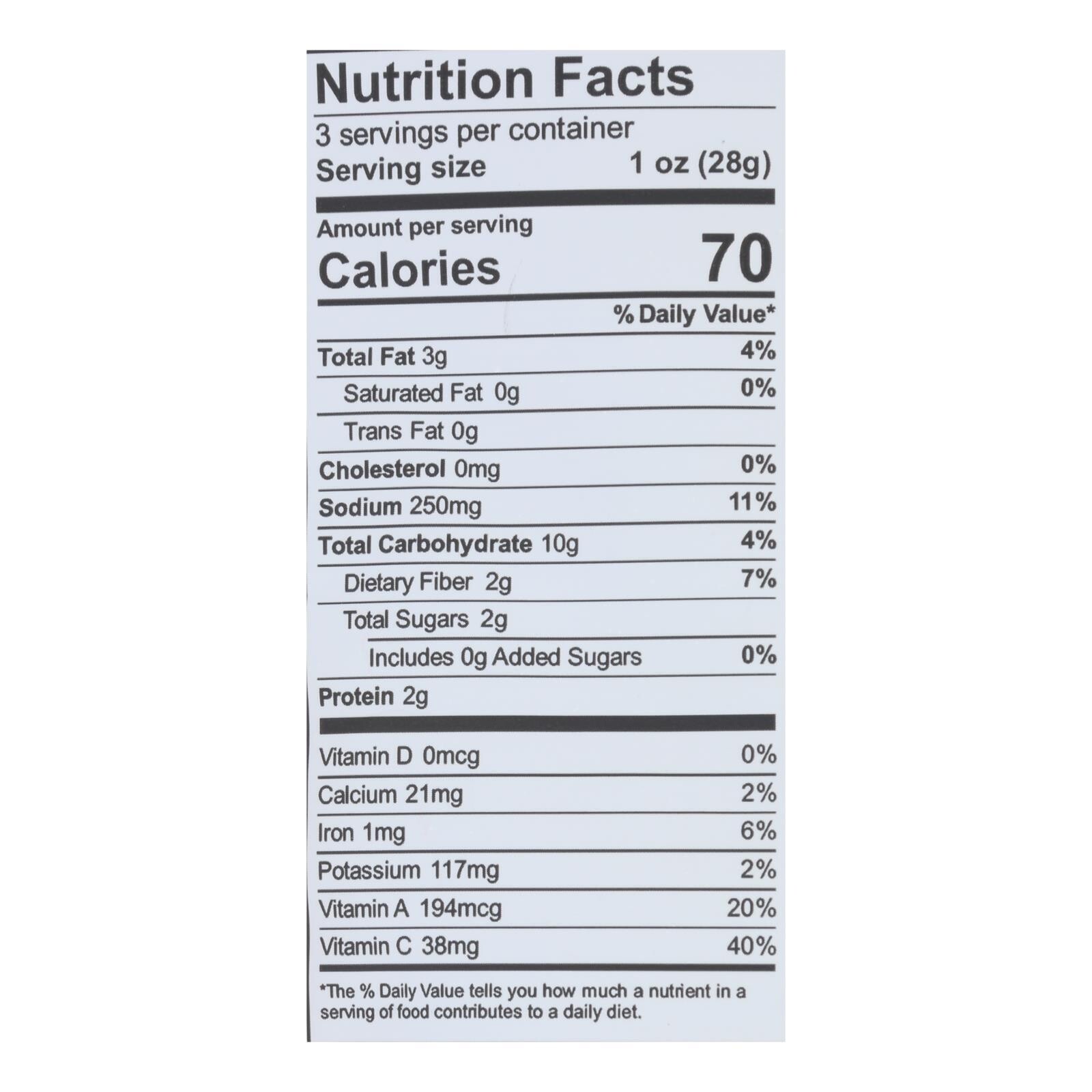 Brad’s Plant Based – Raw Chips – Cheddar – – 3 Oz. BB 5/2026