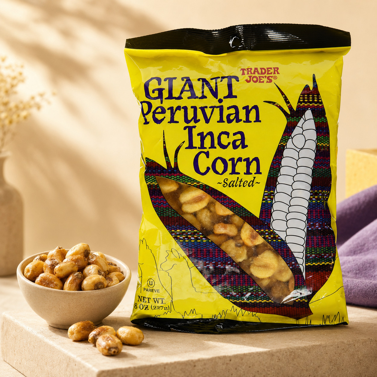 4 Pack Trader Joe’s Giant Peruvian Inca Corn Salted 8 oz