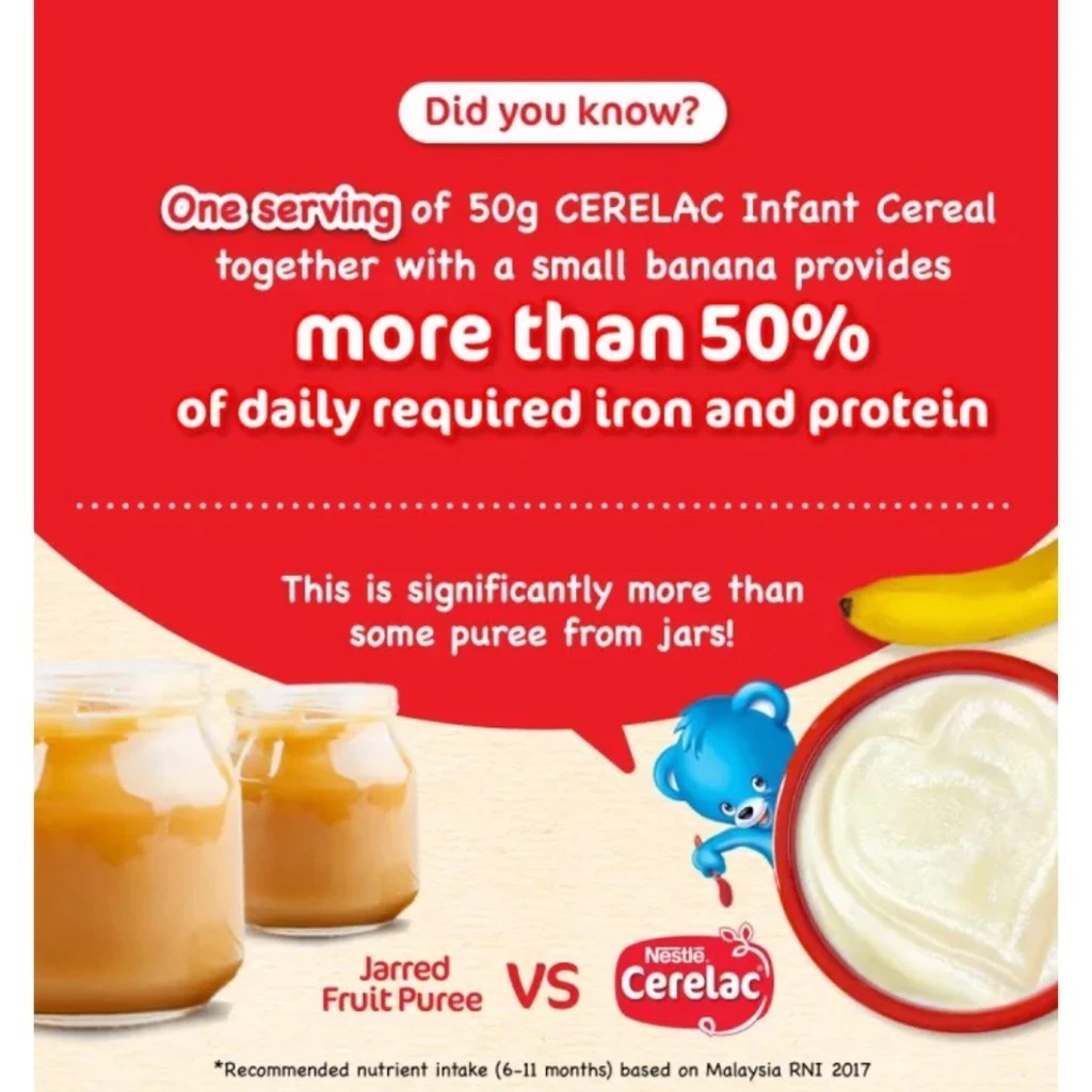 Nestle Cerelac Infant Cereals Brown Rice & Milk 350g (6 Months+) – 1 Can