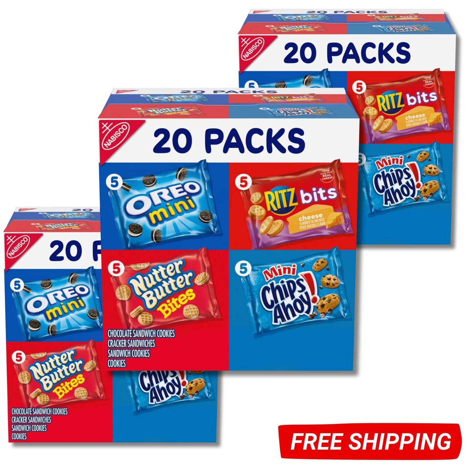 Nabisco Classic Mix Variety Pack With Cookies & Crackers – 20oz /20ct (3 Pack)