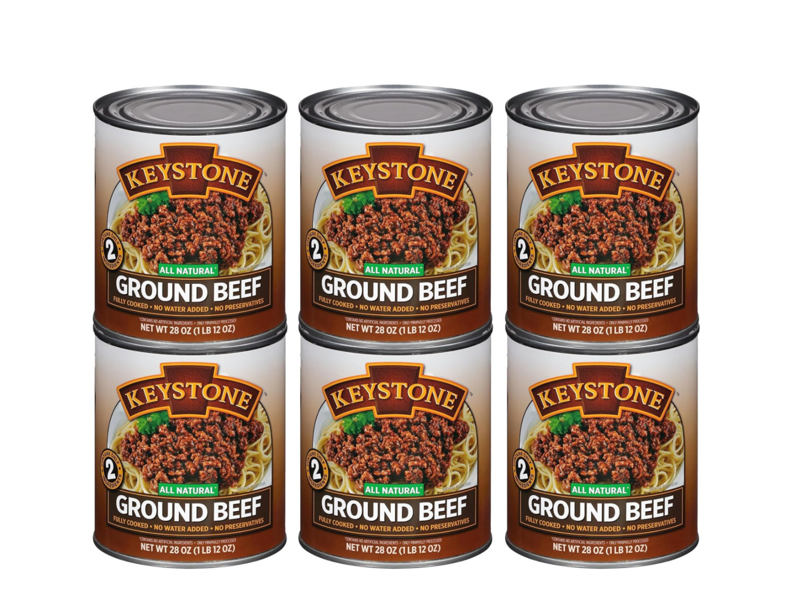 Free Shipping Keystone All Natural Ground Beef, 28 oz Can 3 cans