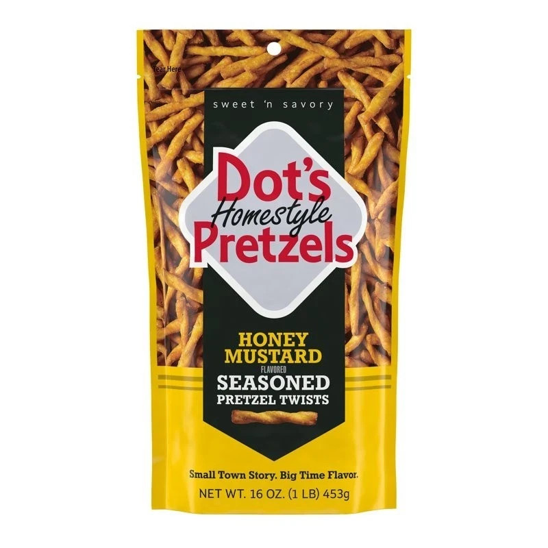 Dot’S Homestyle Pretzels Honey Mustard Seasoned Pretzel Twists, 16 Oz (1 Pack),,