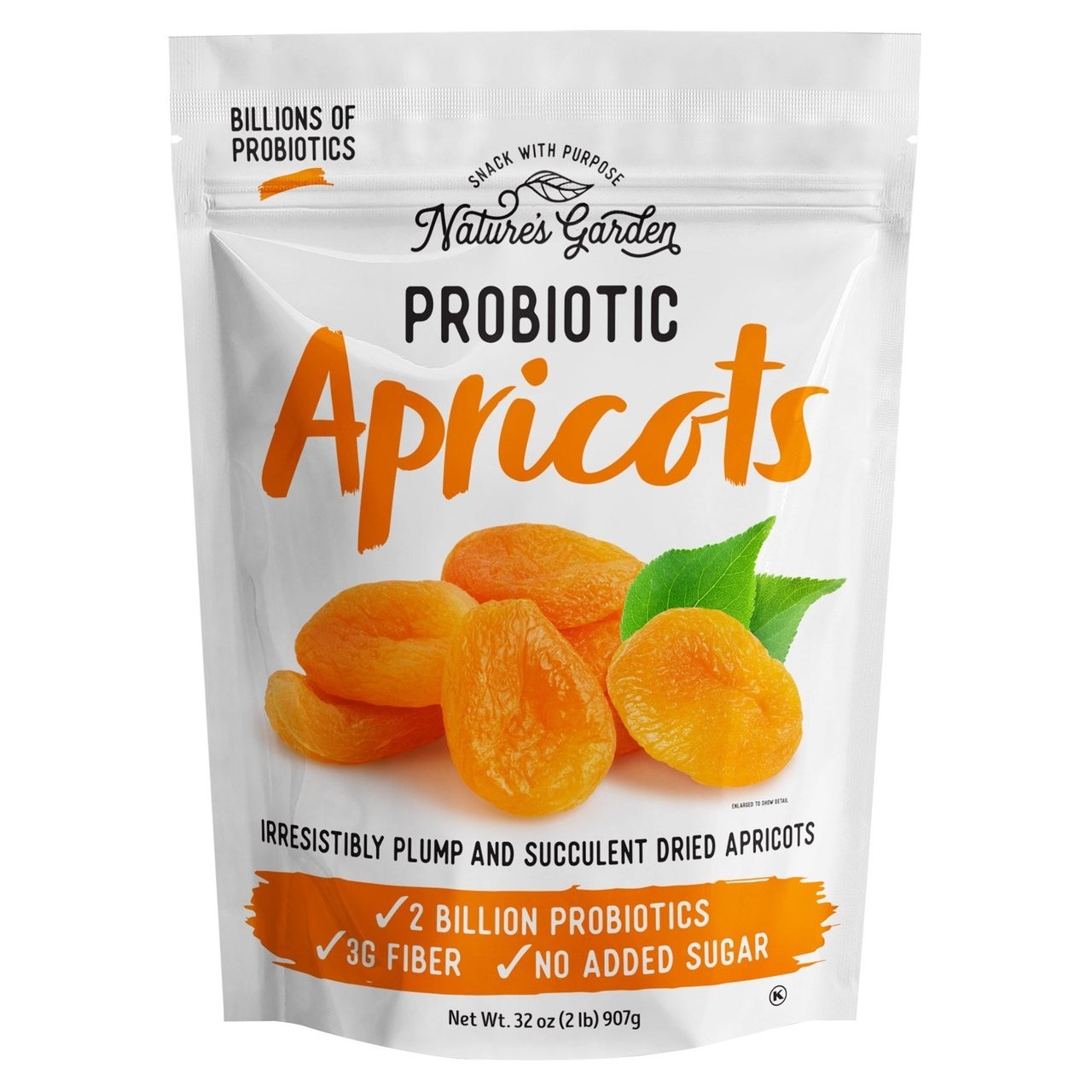 Nature’s Garden Probiotic Apricots Plump Dried Fruit 32 oz