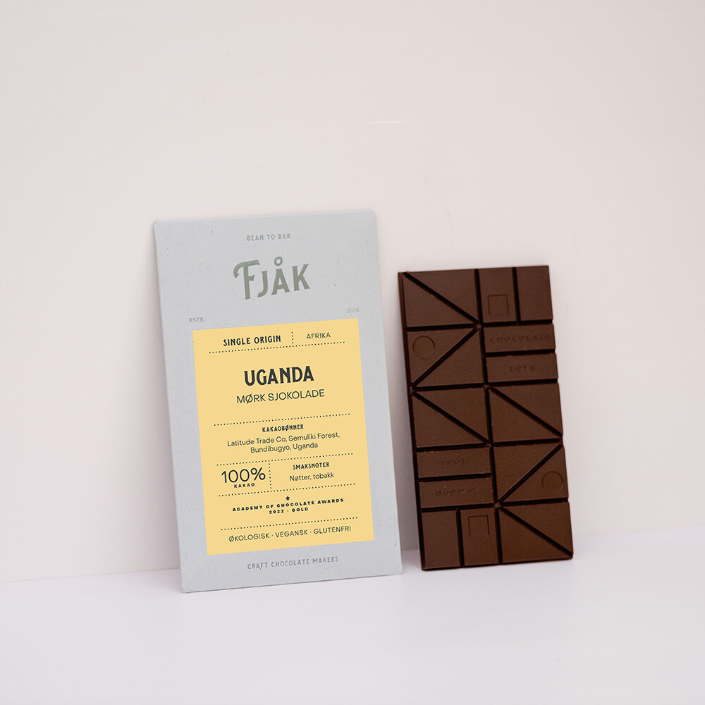 Fjåk Semuliki Forest Uganda 100% Dark Fjak Chocolate Bar
