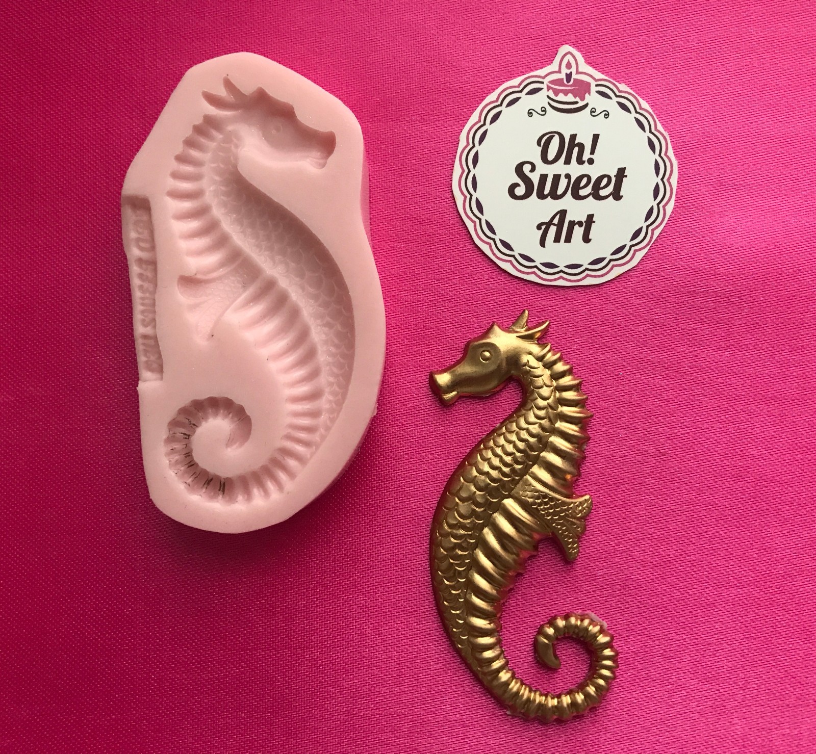 SMALL SEA HORSE, Silicone Mold Food Cake Decoration Candy Cupcake (FDA)