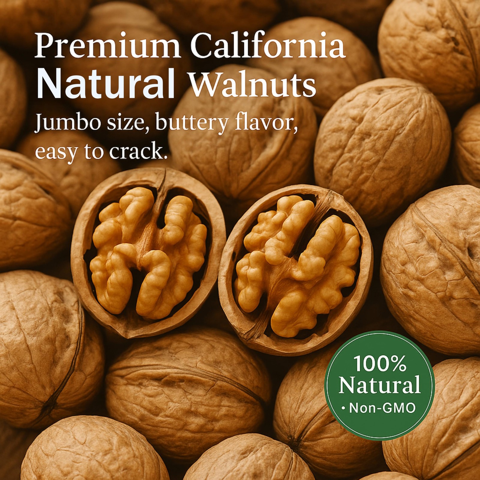 Jumbo Walnuts in Shell 3 Lb Natural Unbleached Buttery Flavor Nut Snack Baking