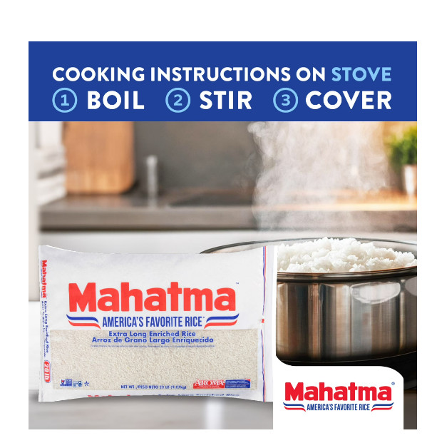Mahatma Enriched Extra Long Grain White Rice 20 lb Bag