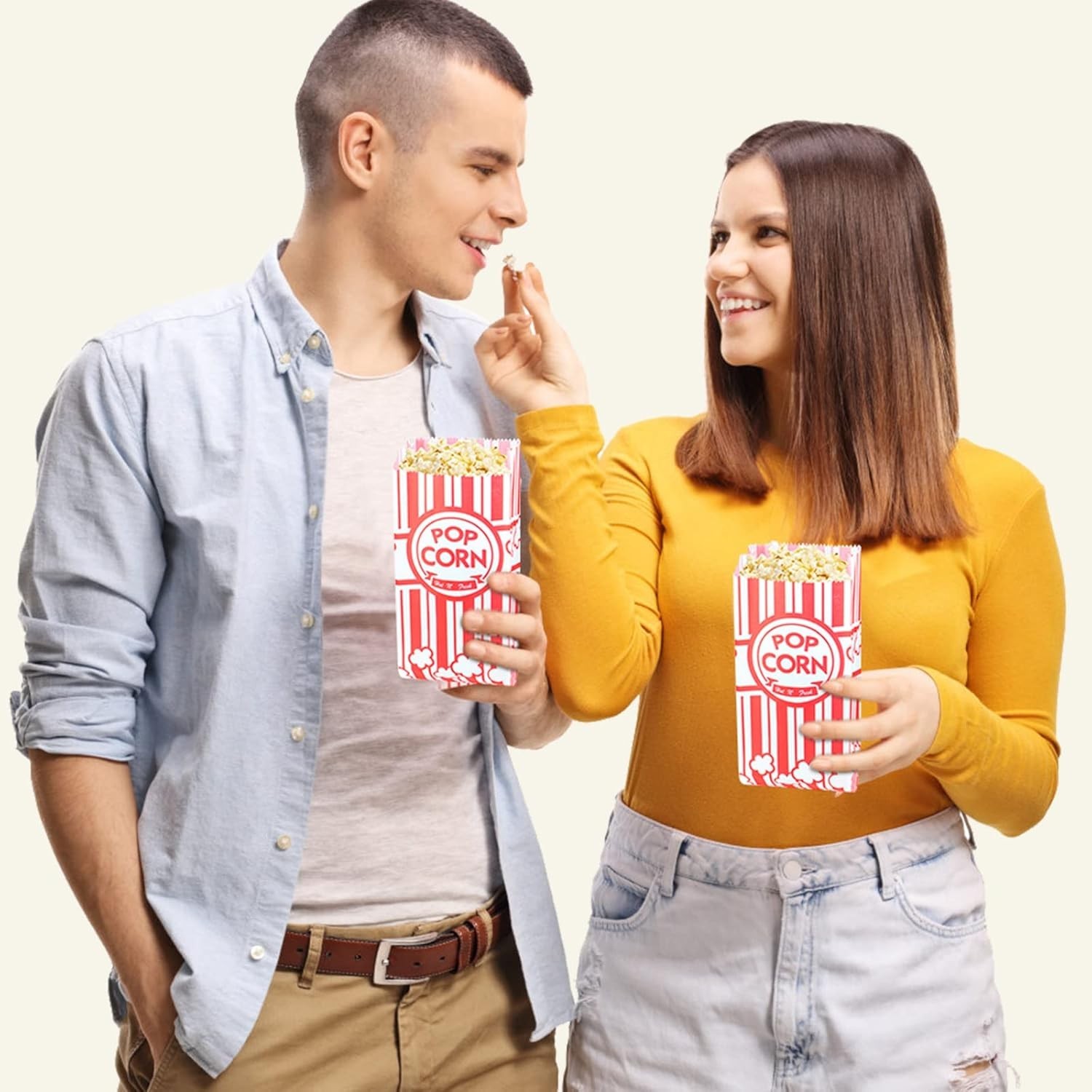 202 Pcs Popcorn Bags with Popcorn Scoop and Salt Shaker,1 oz Small Pop Corn B…